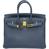 エルメス HERMES バーキン25 Z刻印 ブルーニュイ/ゴールド金具 トゴ レディース ハンドバッグ