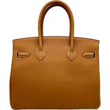 エルメス HERMES バーキン30 W刻印 ゴールド/ゴールド金具 トゴ レディース ハンドバッグ