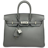 エルメス HERMES バーキン25 Y刻印 グリスエタン/シルバー金具 トゴ レディース ハンドバッグ