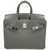 エルメス HERMES バーキン25 Y刻印 グリスエタン/シルバー金具 トゴ レディース ハンドバッグ