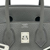 エルメス HERMES バーキン25 Y刻印 グリスエタン/シルバー金具 トゴ レディース ハンドバッグ