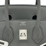 エルメス HERMES バーキン25 Y刻印 グリスエタン/シルバー金具 トゴ レディース ハンドバッグ