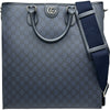 グッチ GUCCI GGスプリーム2WAYトート 792118 ネイビー PVC/レザー メンズ トートバッグ