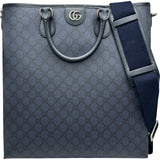 グッチ GUCCI GGスプリーム2WAYトート 792118 ネイビー PVC/レザー メンズ トートバッグ