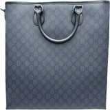 グッチ GUCCI GGスプリーム2WAYトート 792118 ネイビー PVC/レザー メンズ トートバッグ