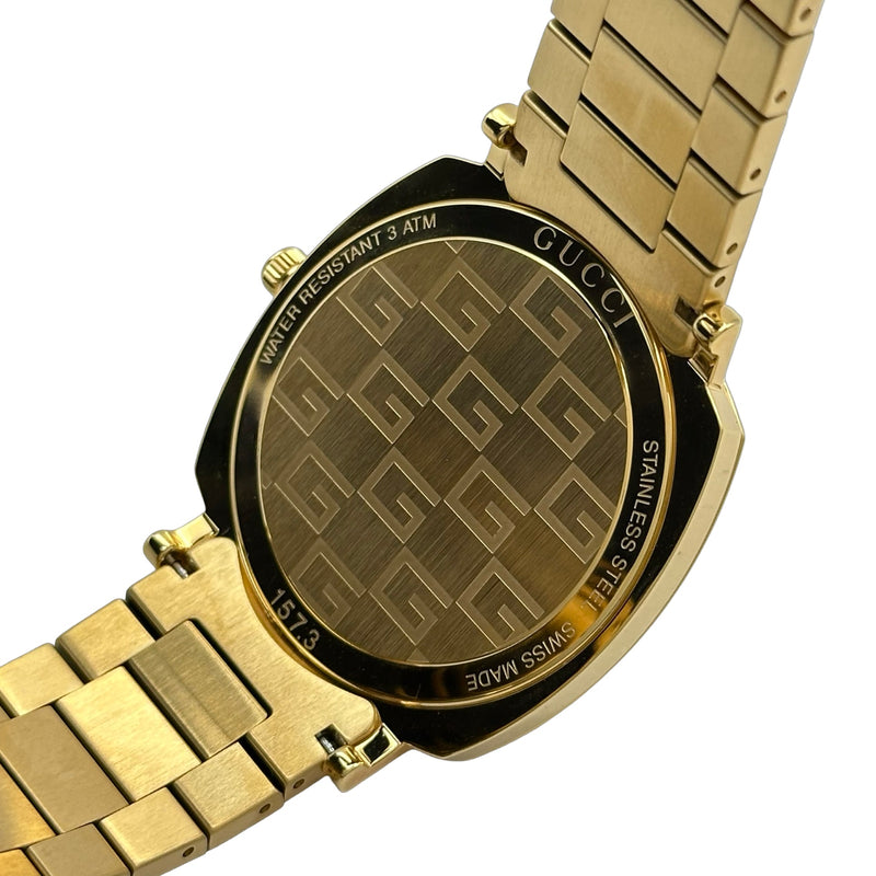 グッチ GUCCI グリップ 157.3 ホワイト ゴールドプレーテッド クオーツ
