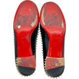 クリスチャン・ルブタン Christian louboutin スタッズ装飾パテントパンプス ブラック パテントレザー レディース パンプス