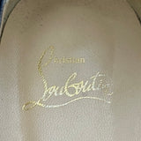クリスチャン・ルブタン Christian louboutin スタッズ装飾パテントパンプス ブラック パテントレザー レディース パンプス