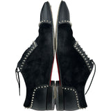 クリスチャン・ルブタン Christian louboutin スタッズドレスシューズ ブラック スウェード/レザー メンズ ドレスシューズ