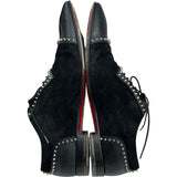 クリスチャン・ルブタン Christian louboutin スタッズドレスシューズ ブラック スウェード/レザー メンズ ドレスシューズ