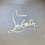 クリスチャン・ルブタン Christian louboutin ボタニカル柄スタッズスリッポン 1160992 ブラック ラバー/エナメルレザー メンズ スリッポン