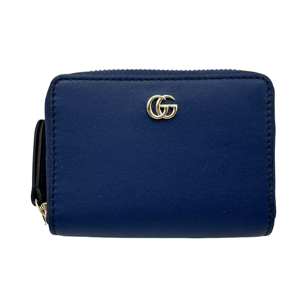グッチ GUCCI ダブルGフローラミニジップウォレット 837412 ブルー
