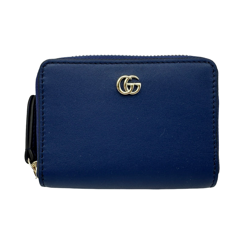 グッチ GUCCI ダブルGフローラミニジップウォレット 837412 ブルー