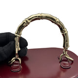 グッチ GUCCI バンブーハンドルミニバニティバッグ 828144 ボルドー ゴールド金具 パテント レディース ショルダーバッグ
