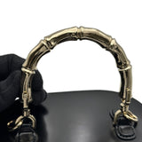 グッチ GUCCI バンブーハンドルミニバニティバッグ 828144 ブラック ゴールド金具 パテント レディース ショルダーバッグ