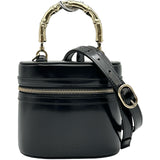 グッチ GUCCI バンブーハンドルミニバニティバッグ 828144 ブラック ゴールド金具 パテント レディース ショルダーバッグ