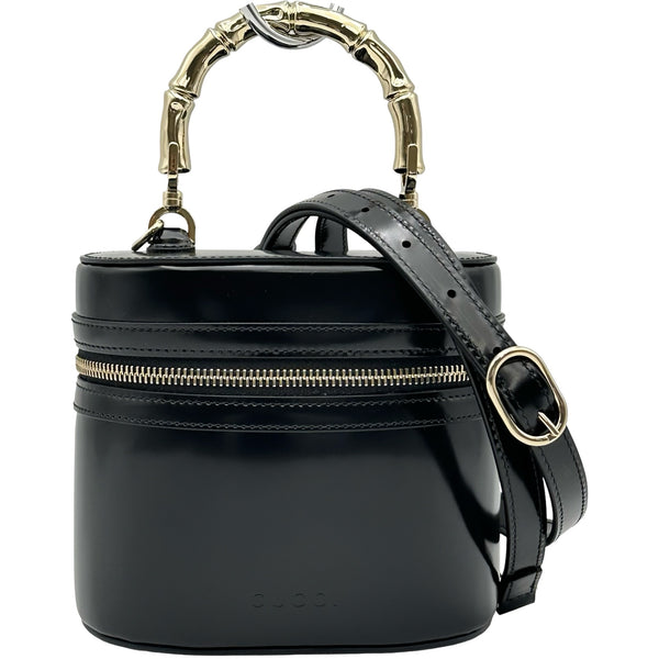 グッチ GUCCI バンブーハンドルミニバニティバッグ 828144 ブラック