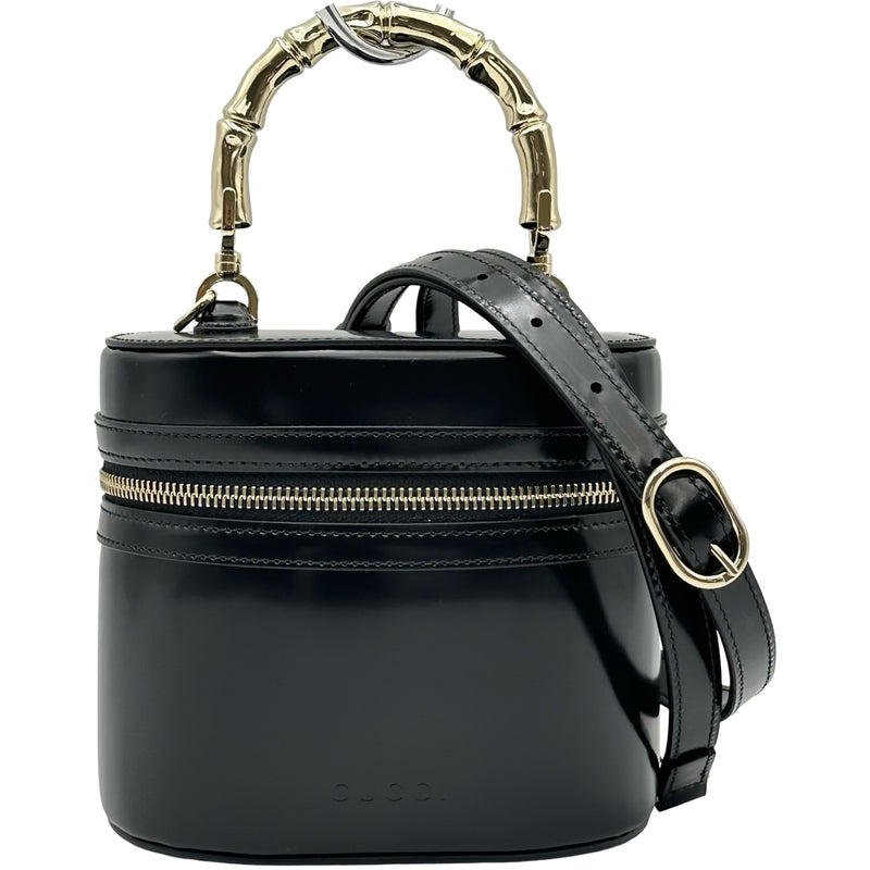 GUCCI バンブーハンドル ショルダーバッグ ブラック グッチ GUCCI バンブーハンドルミニバニティバッグ 828144 ブラック