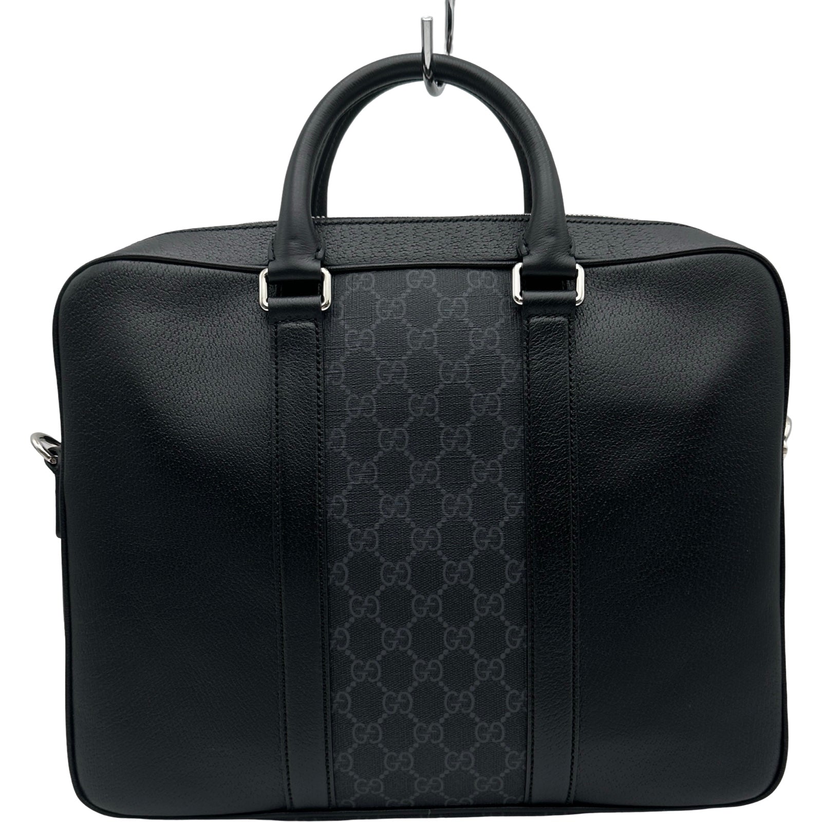 グッチ GUCCI GGスプリームミディアムブリーフケース 795461 ブラック GGスプリーム/レザー メンズ ブリーフケース グッチ GUCCI GGスプリームミディアムブリーフケース 795461 ブラック