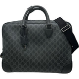 グッチ GUCCI エンブレムミディアムブリーフケース 821149 ブラック GGスプリーム メンズ ブリーフケース