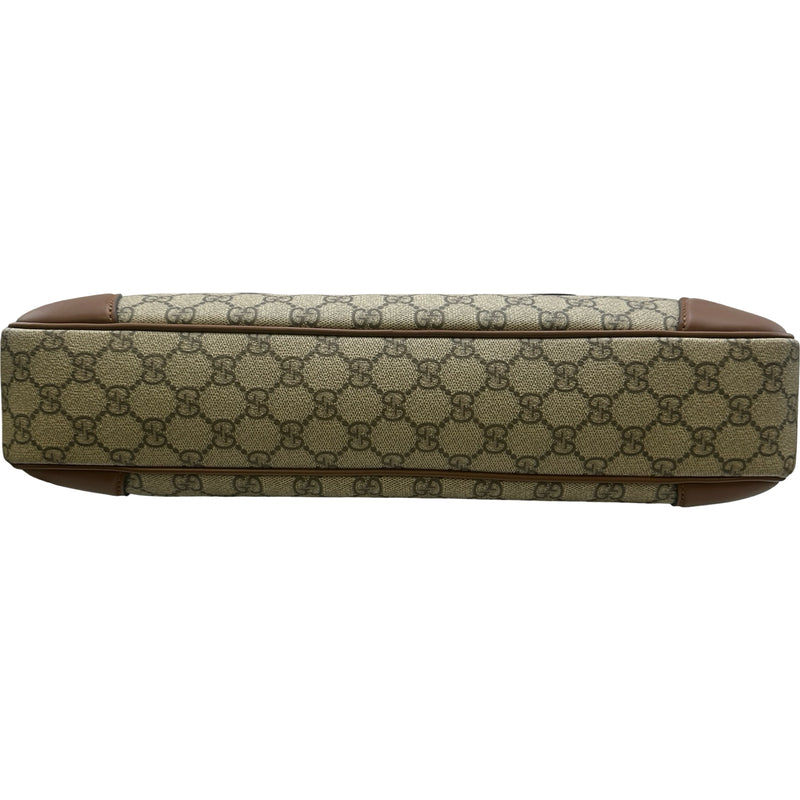 グッチ GUCCI GGエンブレムミディアムブリーフケース 821149 ブラウン GGスプリーム メンズ ブリーフケース グッチ GUCCI GGエンブレムミディアムブリーフケース 821149 ブラウン