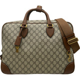 グッチ GUCCI GGエンブレムミディアムブリーフケース 821149 ブラウン GGスプリーム メンズ ブリーフケース