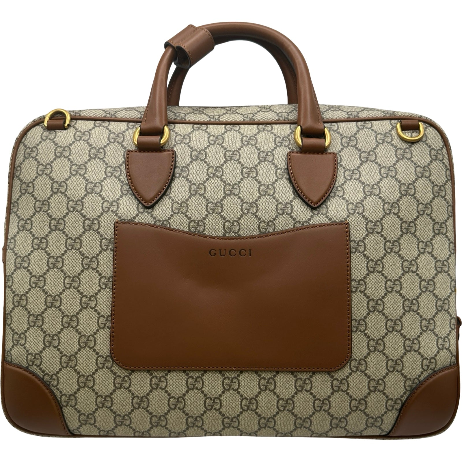 グッチ GUCCI GGエンブレムミディアムブリーフケース 821149 ブラウン