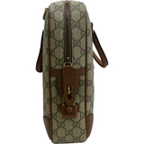 グッチ GUCCI GGエンブレムミディアムブリーフケース 821149 ブラウン GGスプリーム メンズ ブリーフケース