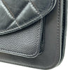 シャネル CHANEL ココマークトリコマテリアルチェーンショルダー AS0785 28番台 ネイビー ゴールド金具 キャビアスキン/カーフスキン レディース ショルダーバッグ