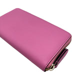 グッチ GUCCI GGフローラプリントラウンドファスナー財布 837413 ピンク ゴールド金具 レザー レディース 長財布