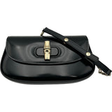 グッチ GUCCI バンブーナイトバッグ 830704 ブラック レザー レディース ショルダーバッグ