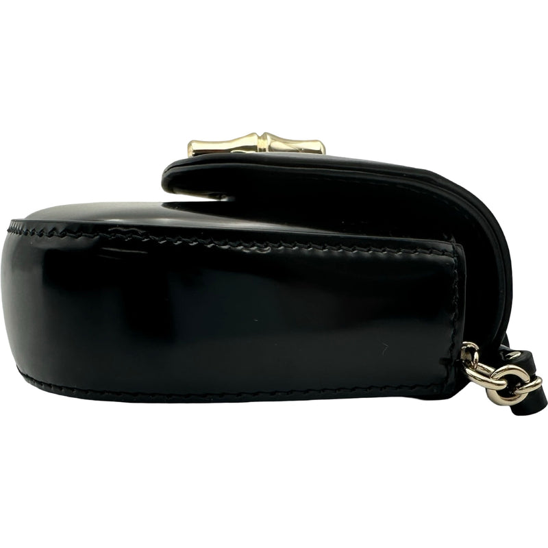 グッチ GUCCI バンブーナイトバッグ 830704 ブラック レザー