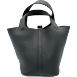 エルメス HERMES ピコタンロックPM G刻印 ブラック ゴールド金具 トリヨン レディース ハンドバッグ