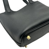 エルメス HERMES ピコタンロックPM G刻印 ブラック ゴールド金具 トリヨン レディース ハンドバッグ