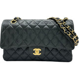 シャネル CHANEL マトラッセ25 A01112 31番台 ブラック ゴールド金具 キャビアスキン レディース ショルダーバッグ