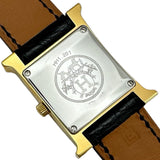 エルメス HERMES Hウォッチ HH1.201 ホワイト ゴールドプレーテッド/ステンレススチール クオーツ レディース 腕時計
