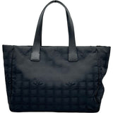 シャネル CHANEL ニュートラベルライントートMM A15991 12番台 ブラック ゴールド金具 ナイロンジャガード レディース トートバッグ