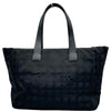 シャネル CHANEL ニュートラベルライントートMM A15991 12番台 ブラック ゴールド金具 ナイロンジャガード レディース トートバッグ