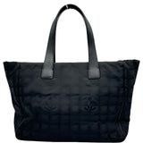 シャネル CHANEL ニュートラベルライントートMM A15991 12番台 ブラック ゴールド金具 ナイロンジャガード レディース トートバッグ