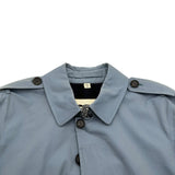 バーバリーロンドン BURBERRY LONDON ショートトレンチコート 3858347 ブルー コットン メンズ トレンチコート