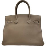 エルメス HERMES バーキン30 D刻印 エトゥープ シルバー金具 トゴ レディース ハンドバッグ