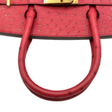 エルメス HERMES バーキン30 D刻印 ルージュカザック ゴールド金具 オーストリッチ レディース ハンドバッグ