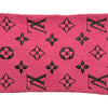 ルイ・ヴィトン LOUIS VUITTON エシャルプ･ロゴマニア M76070 ピンク ウール/シルク レディース マフラー
