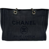 シャネル CHANEL ドーヴィルMM A67001 30番台 ネイビー ミックスファイバー/レザー レディース トートバッグ