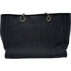 シャネル CHANEL ドーヴィルMM A67001 30番台 ネイビー ミックスファイバー/レザー レディース トートバッグ