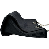 シャネル CHANEL ドーヴィルMM A67001 30番台 ネイビー ミックスファイバー/レザー レディース トートバッグ