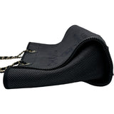 シャネル CHANEL ドーヴィルMM A67001 30番台 ネイビー ミックスファイバー/レザー レディース トートバッグ