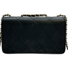 シャネル CHANEL マトラッセミニフラップショルダーバッグ ブラック ゴールド金具 ラムスキン レディース ショルダーバッグ