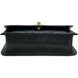 シャネル CHANEL マトラッセミニフラップショルダーバッグ ブラック ゴールド金具 ラムスキン レディース ショルダーバッグ