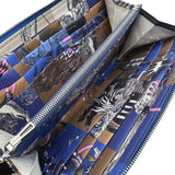 エルメス HERMES アザップロング Z刻印 ブルーフランス エプソン レディース 長財布